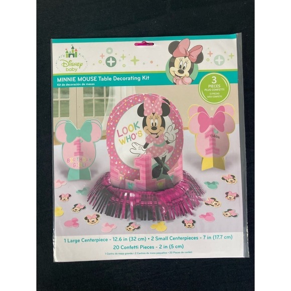 Disney Minnie Mouse Table‎ Decorating Kit Lot of 4 Birthday Party Decorations - Picture 3 of 9